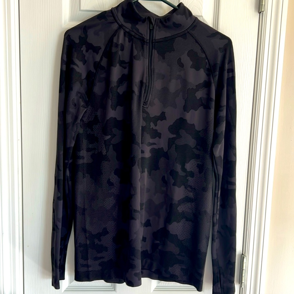 Black Camo 3/4 Zip Pullover